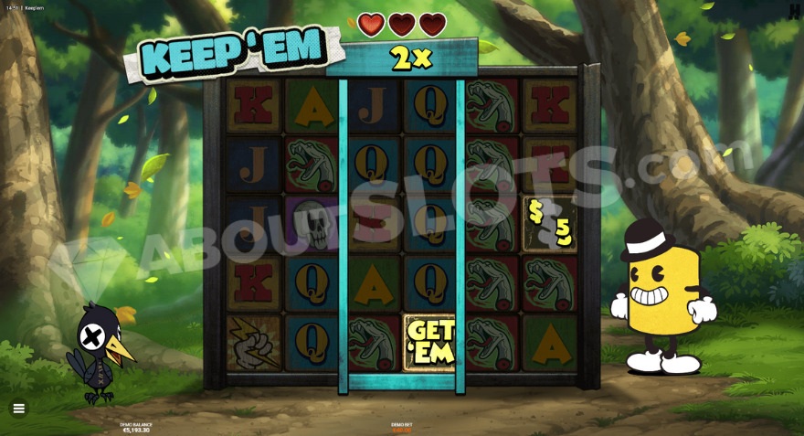 Collection feature with 2X multiplier displayed above the reels