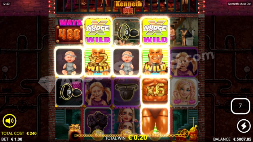 Bonus game with enhanced spins featuring two xNudge wilds on the reels
