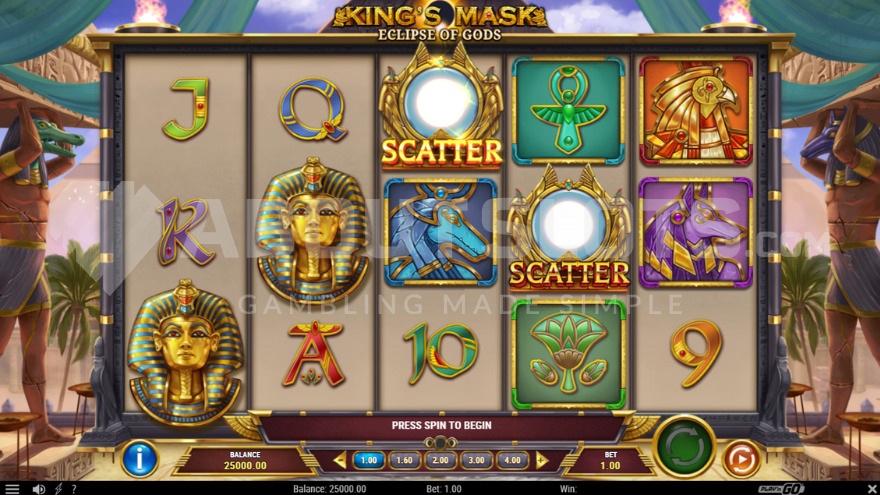 Base game with two Scatter symbols