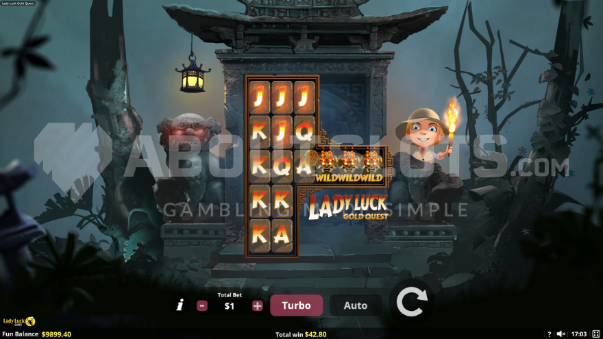 Free Spins with Wild symbols filling the last 3 reels