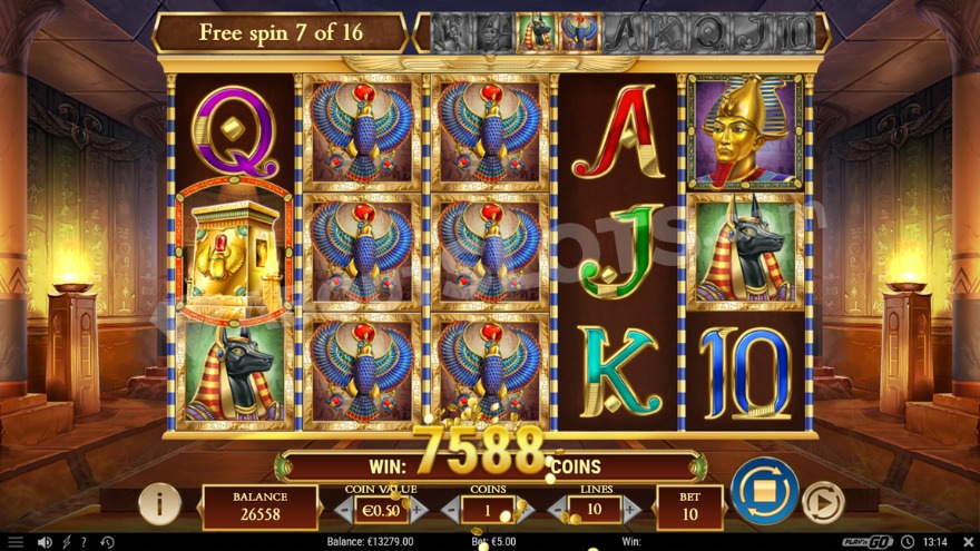 Bonus game showing two symbols activated as special expanding symbols
