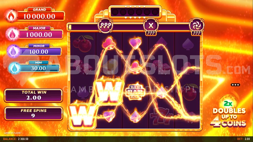Win with Wild symbols on the first two reels during Free Spins
