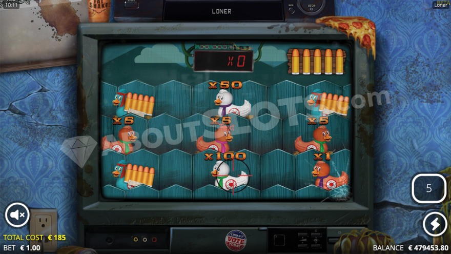 Shoot Shoot Duck feature in Loner slot