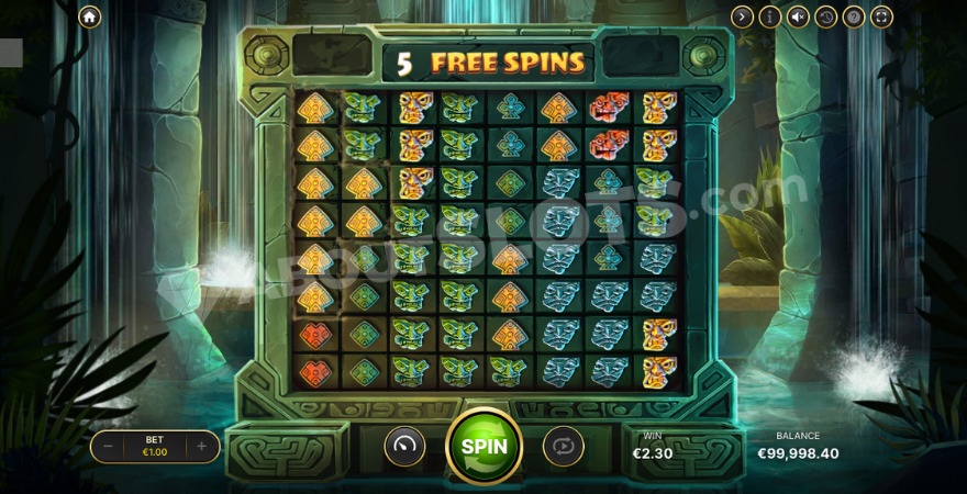 Bonus game with 8x8 game grid