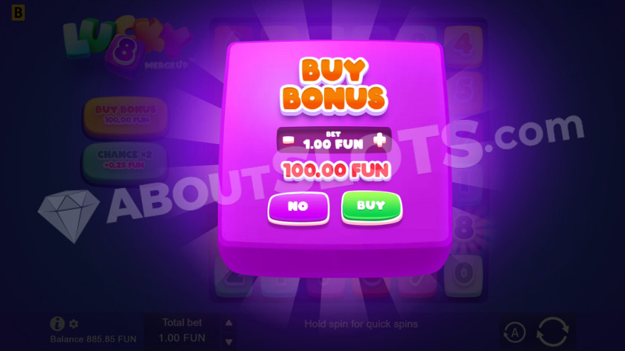 Feature buy option menu with one selection choice