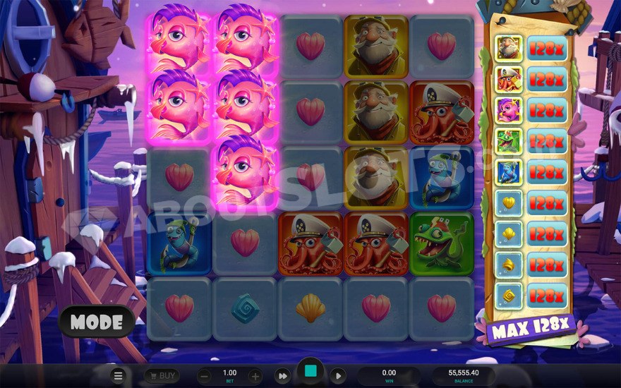 Big win showcasing symbol multipliers reaching 128X