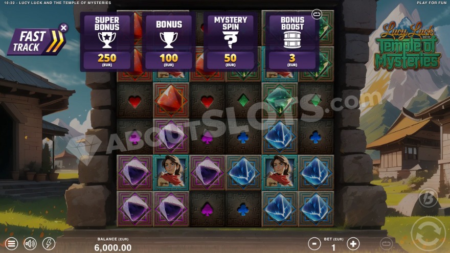 Fast-track bonus buy feature with four options to choose from.