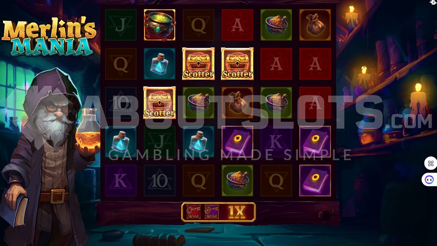 Scatter symbols on reels 2, 3, and 4 trigger free spins feature.
