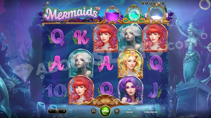 Base game with mermaid statue on the right side