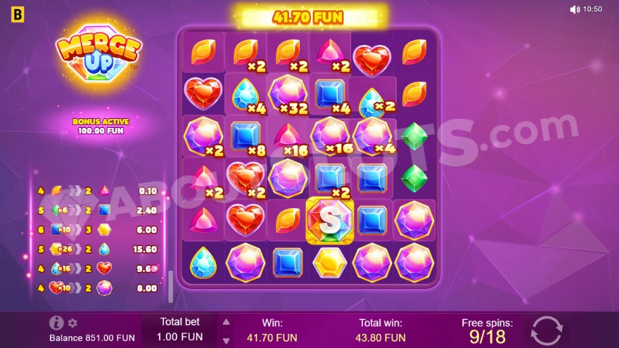 Free Spins bonus game showing multipliers on certain reel positions