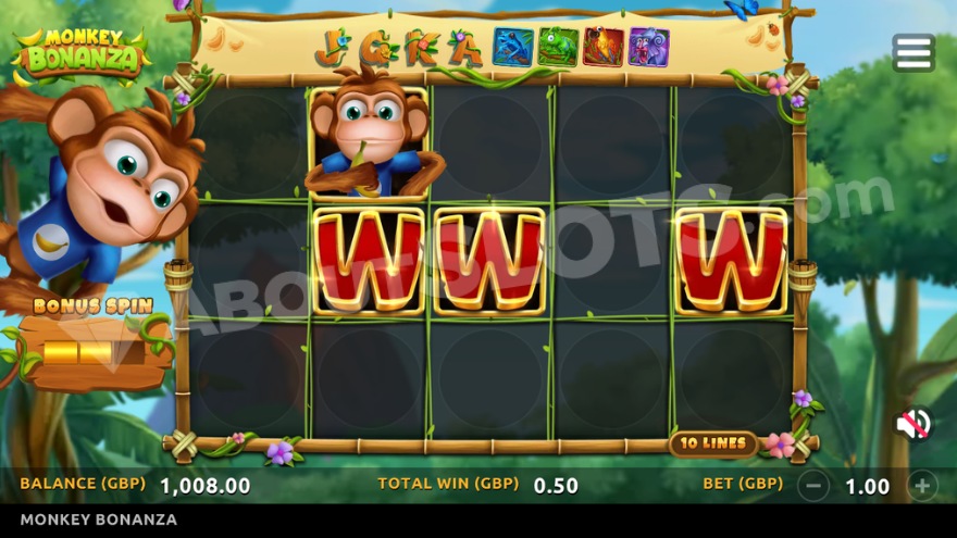 Super spin image featuring the monkey character.