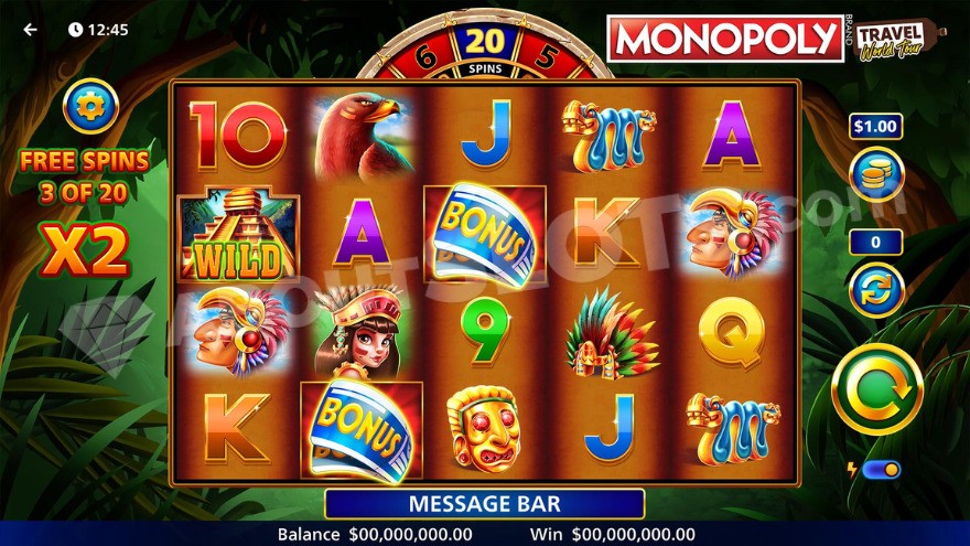 Cancun Montezuma free spins feature with jungle background