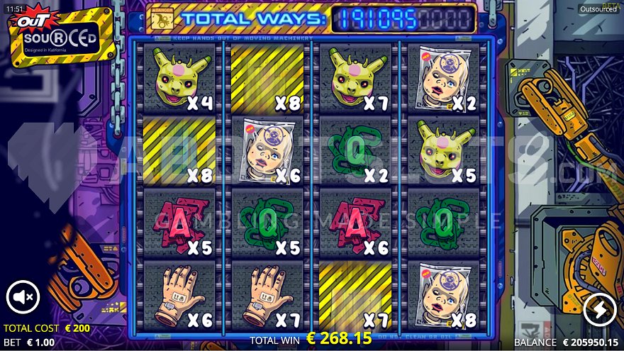 Multipliers on all positions except one in free spins mode