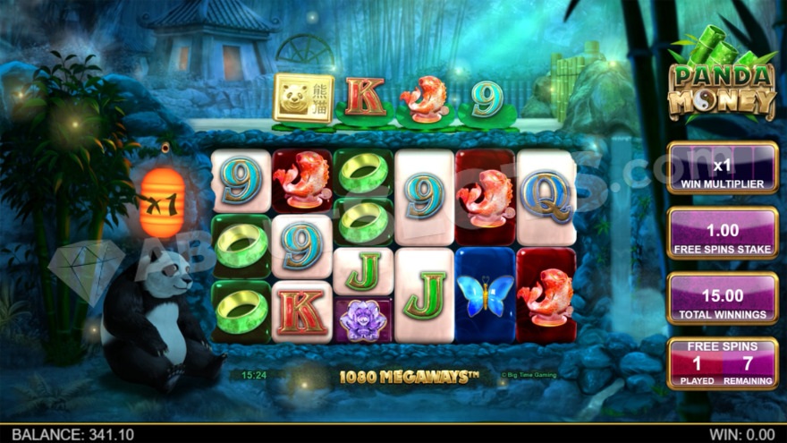 Bonus game with free spins and 1X multiplier.