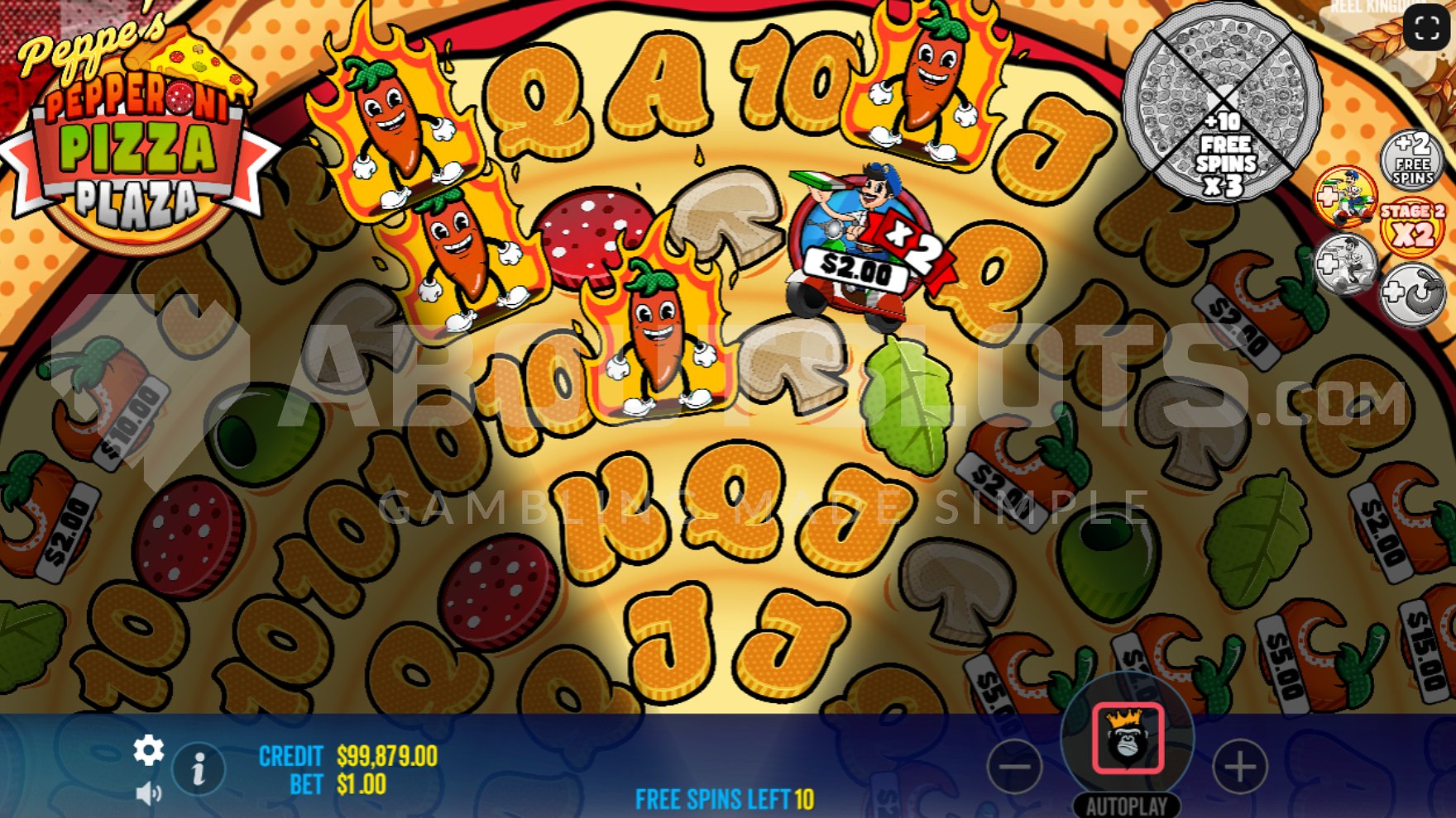 Free spins feature with expanded grid and special symbols