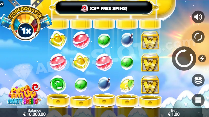Screenshot of the Pile 'Em Up Frosty Sweets base game