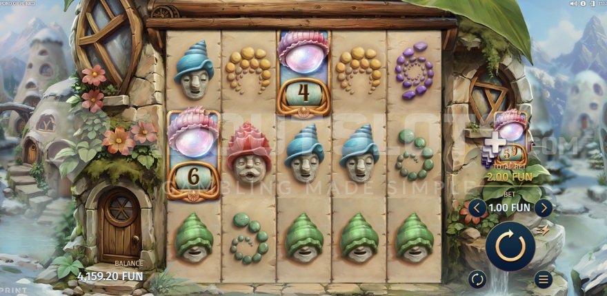 Screenshot of Pond of Plinko base game