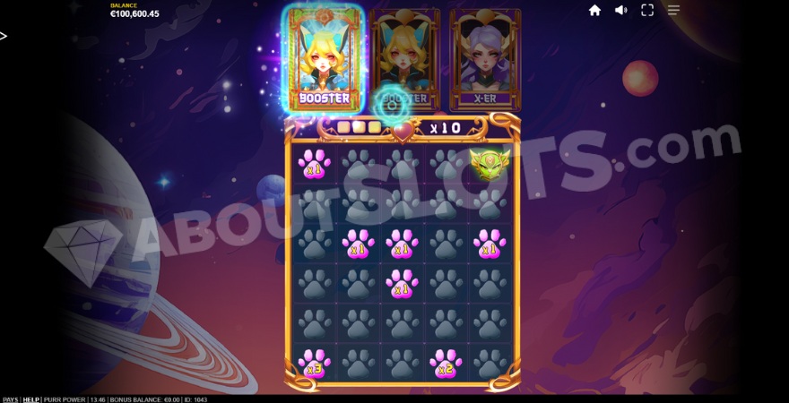Booster feature activation screenshot in Purr Power