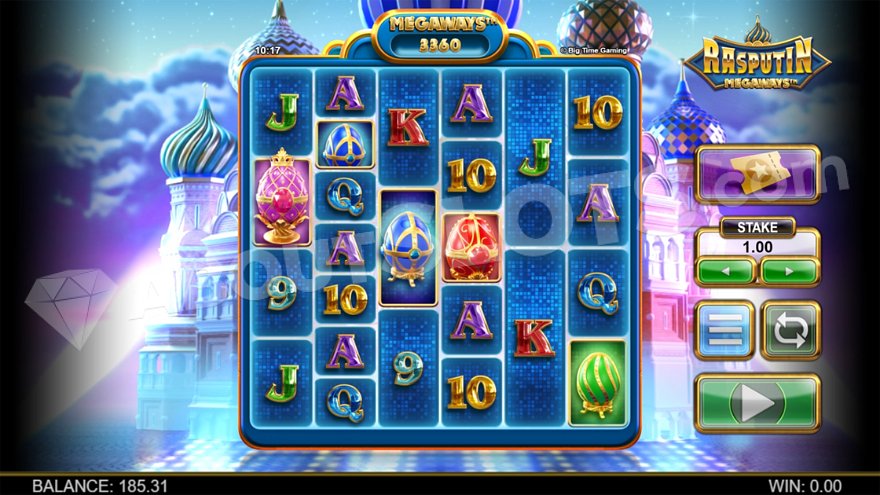 Rasputin Megaways slot main game screen