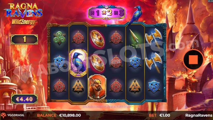 Bonus game with free spins showing a 2X multiplier above the reels.
