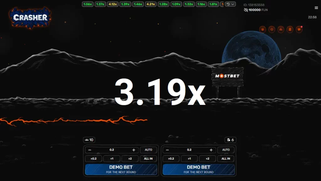 Odds increase in Crasher
