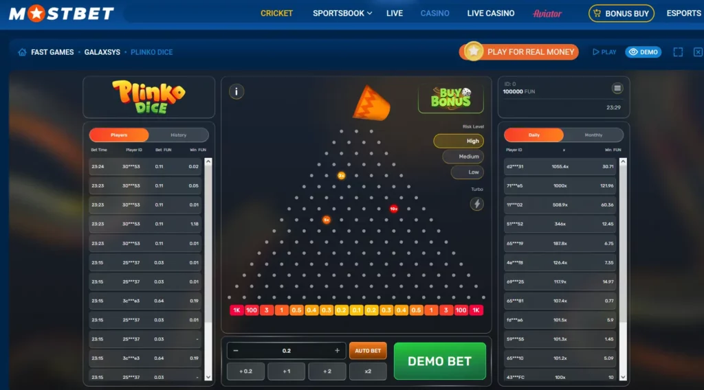 Plinko Dice at Mostbet Plinko Dice at Mostbet